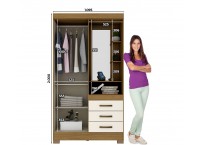 ARMOIRE EILAT REF B64-127 (2PC) 2 PTS 3TIRS + COI